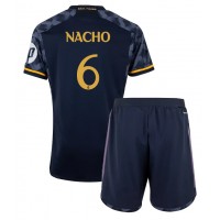 Real Madrid Nacho Fernandez #6 Bortedraktsett Barn 2023-24 Kortermet (+ Korte bukser)